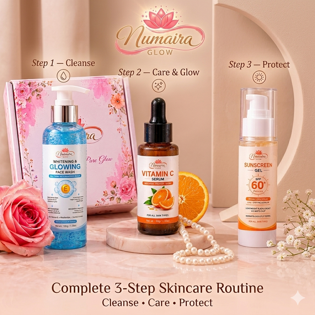 Numaira Glow Complete 3-Step Skincare Bundle