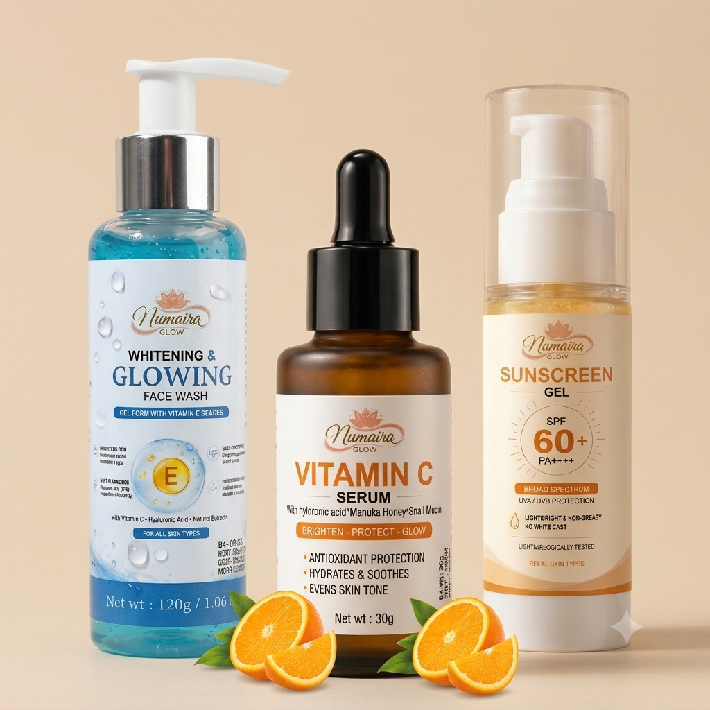 Numaira Glow Complete 3-Step Skincare Bundle